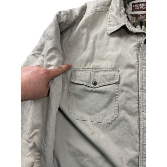 Vintage Levis Jacket Mens Sz 2XL Tan Blanket Lined Shacket Barn Chore Work Coat - Picture 3 of 9